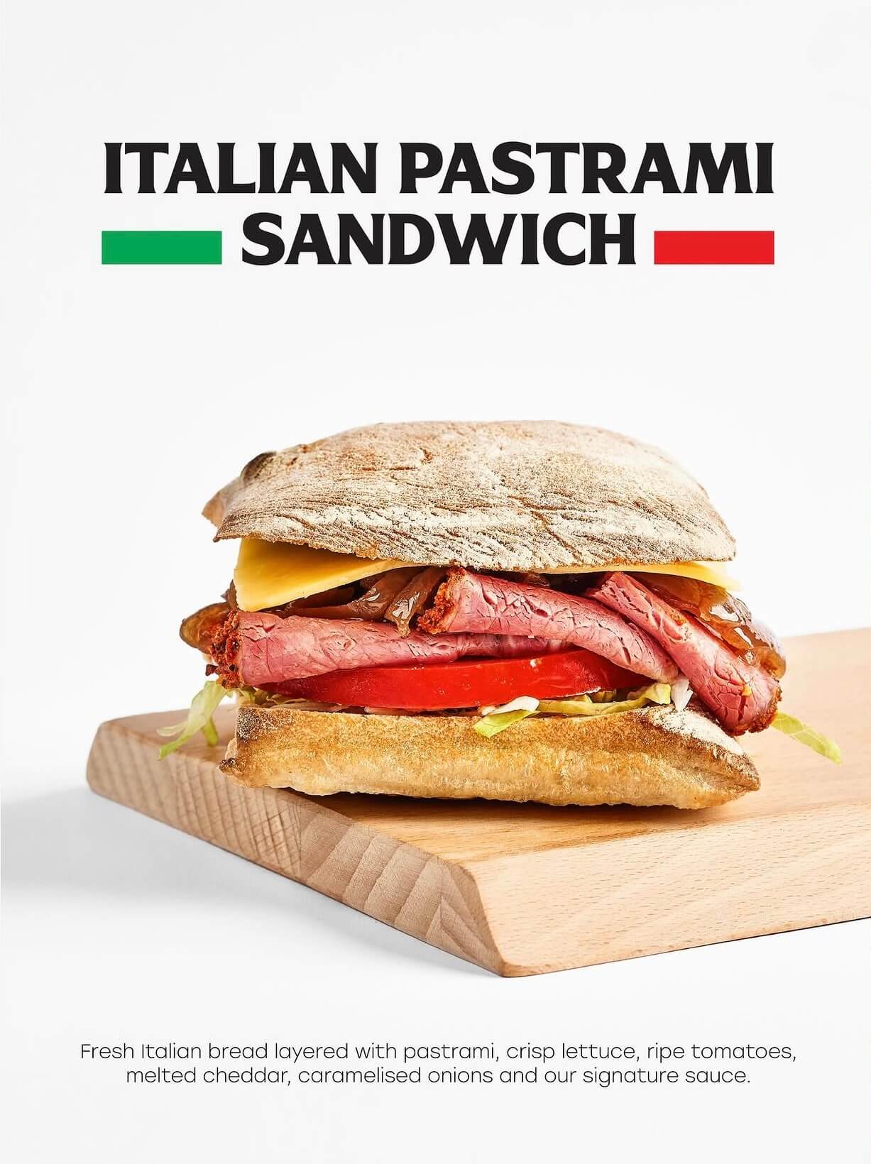 Italian Pastrami Sandwich