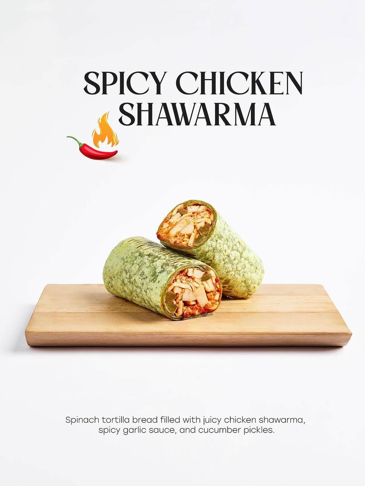 Spicy Chicken Shawarma Sandwich